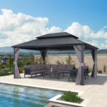 D Aluminum Patio Gazebo Purple Leaf 12 X 16 - Image 2