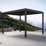 Mirador 111da Outdoor Pergola Patio Shelter w/ Double Aluminum Louvers